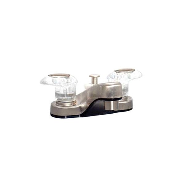4 in. Deck Lav Nickel Faucet - Quarter Oval