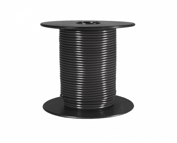 Primary Wire, GPT, 20 AWG, 1C C, Black, PVC, Stranded, 60V, 100 ft.