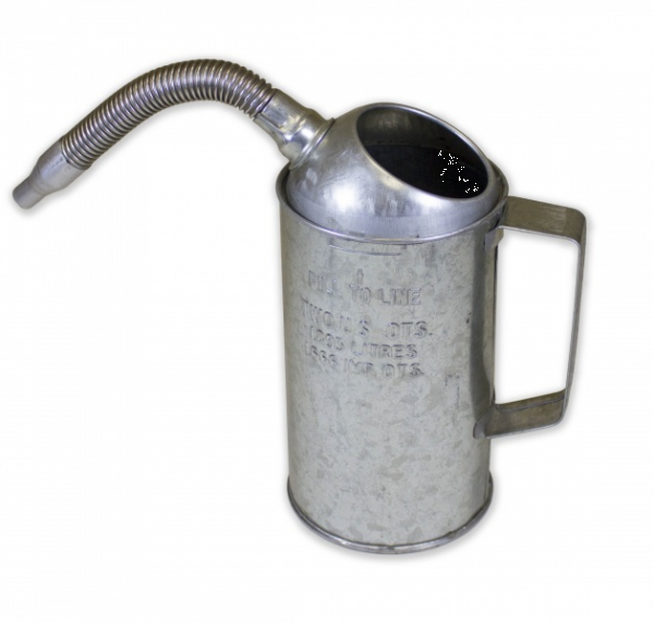 2 qt. Galvanized Measuring Container with Flex Spout
