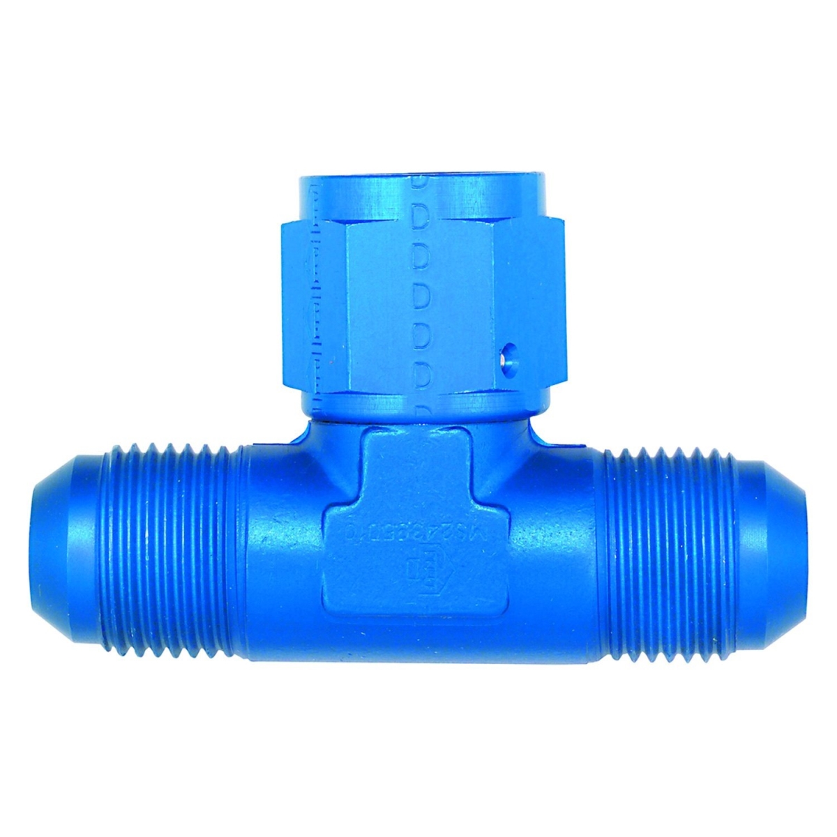 Picture of Aeroquip A83-FBM2281 Blue Anodized Tee with Female On the Bottom