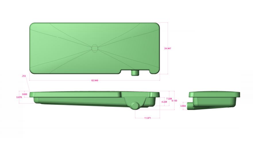 A7F-B24637HRC 24 x 63 x 7 in. Waste Holding Tank