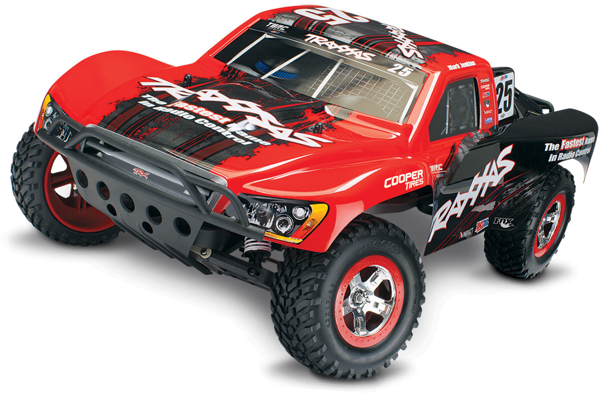 Picture of Traxxas T1X-580341RBLK Slash 1 by 10 Scale Electric Short Course Truck, Black & Red