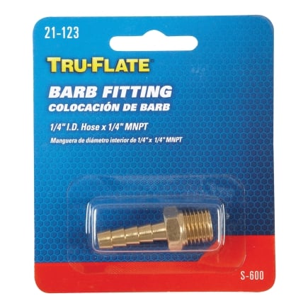 0.25 in. NPT Fitting Hose-Barb Male Brass
