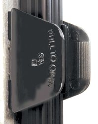 S7L-BL75DC Mirror Door Travel Latch, Black
