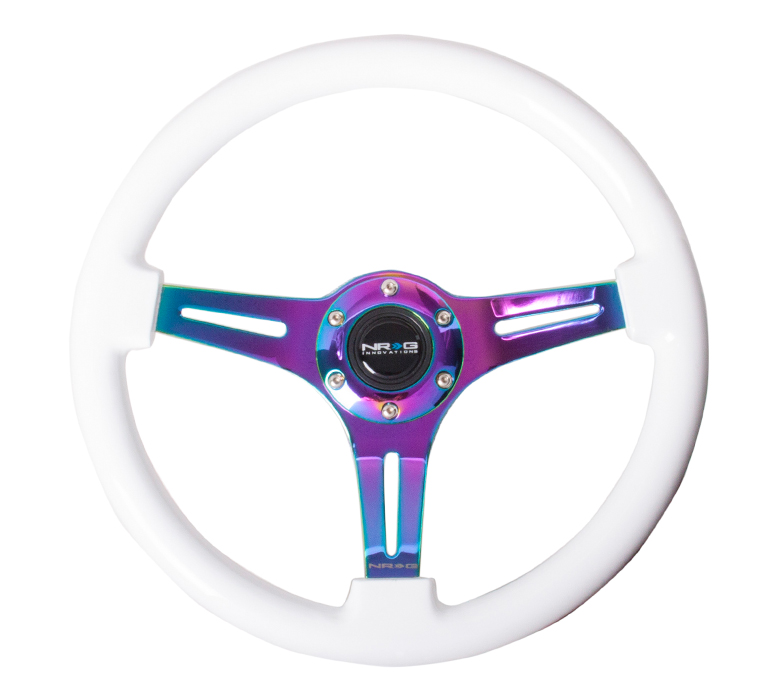 ST-015MC-WT 350 mm Smooth Classic White Wood Grain Wheel