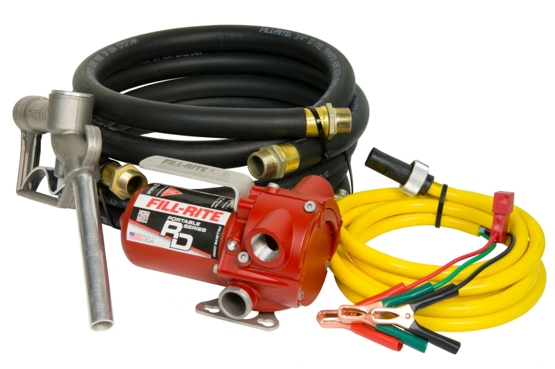 Fuel Transfer Pump, 12V DC, 8 gpm Max. Flow Rate , 1/5 HP, Cast Iron, 3/4 in MNPT Inlet