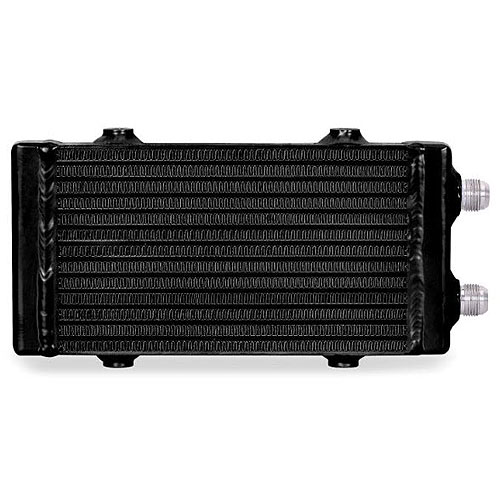 MMOC-DP-SBK Small Universal Dual Pass Bar & Plate Oil Cooler, Black