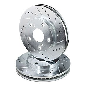 Powerstop AR8645XPR Rear Evolution Drilled & Slotted Rotor Pair for 2002-2003 Cadillac Escalade, Zinc Plated