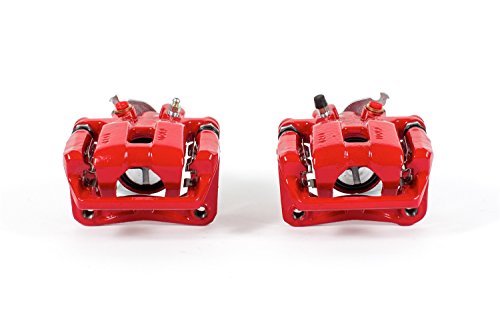 Powerstop S3358 Performance Floating Rear Brake Calipers for 2008-2012 Honda Accord, Red