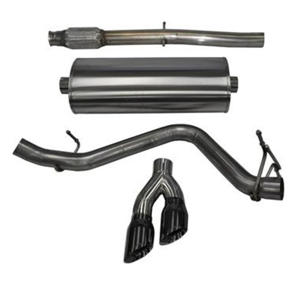 14873BLK Cat-Back Exhaust System with Dual Side Exit, Black