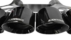 14062BLK 4.5 in. Angle Cut Dual Clamp-On Exhaust Tip, Polished Black