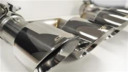 14333 Angle Cut Dual Clamp-On Polished Exhaust Tip, Polished