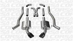14968BLK 2010-2015 Chevy Camao Cat-Back Exhaust System Split Rear Exit with X Pipe, Black -  Corsa Exhaust