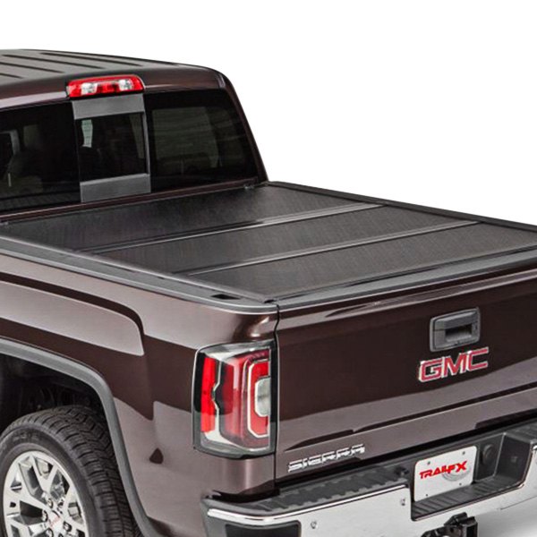 TFX3524; Tonneau Cover; Hard Tri Fold Low Profile Lockable Using Tailgate Handle Lock Black