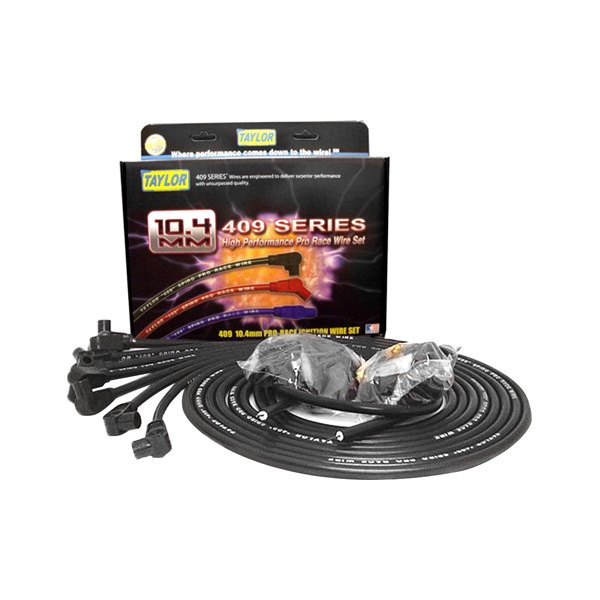 90 deg Spiro Pro Race Ignition Wire Set - Black