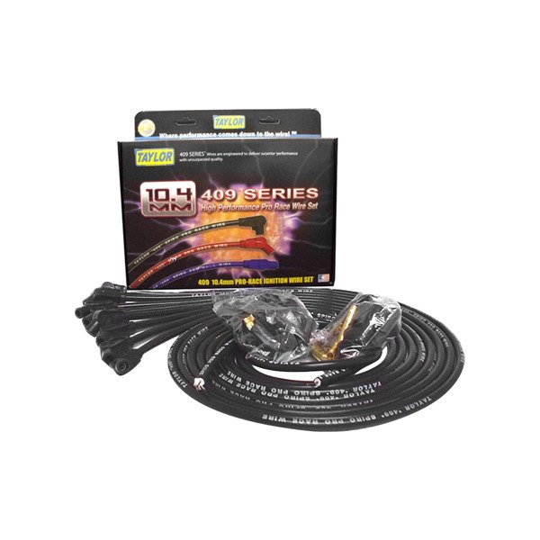 79053 135 deg Spiro Pro Race Ignition Wire Set, Black for 8 Cylinders Engine