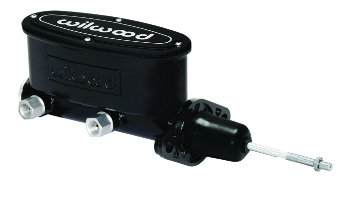 Tandem Master Cylinder with Pushrod - Black - Aluminum