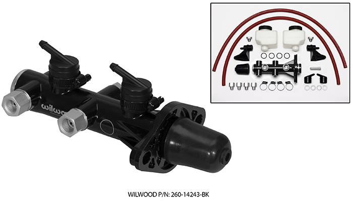1 in. Remote Tandem Master Cylinder - Black