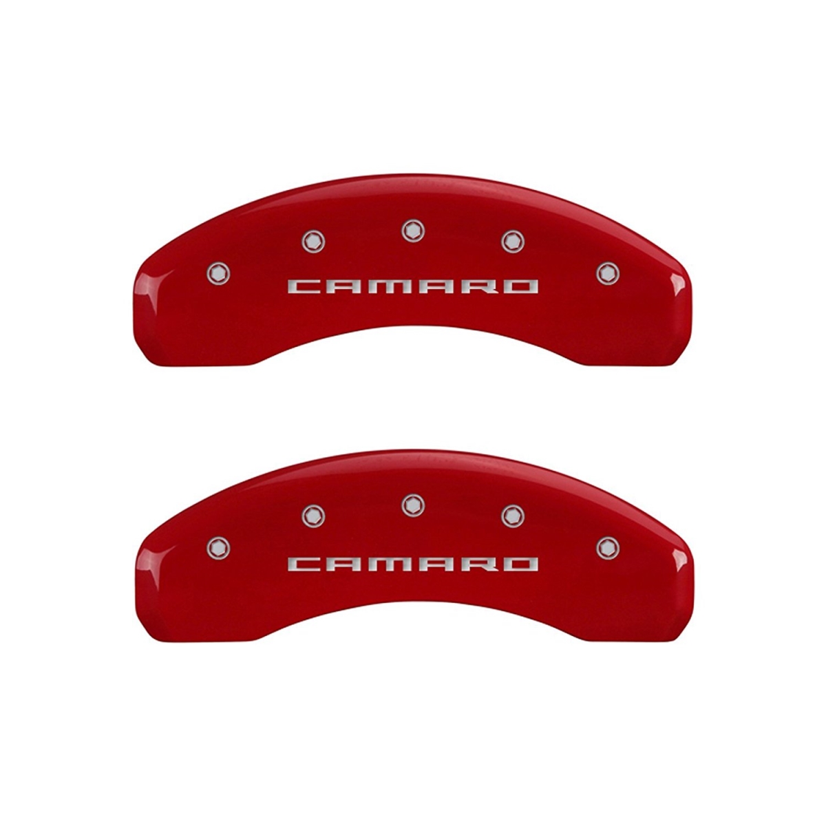 14240SCA5RD Front & Rear Caliper Cover, Red & Silver - Set of 4