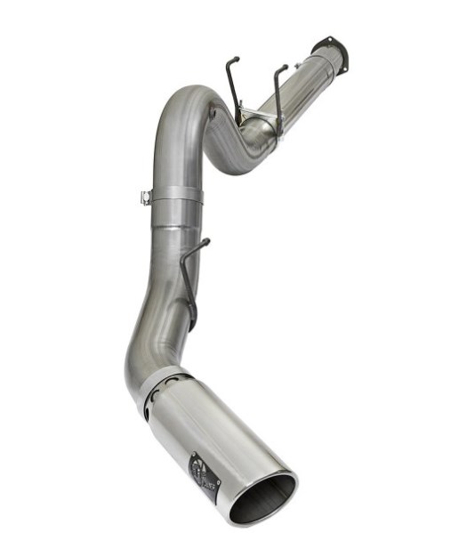 Picture of aFe Power 49-43090-P 2017 -2018 Ford Diesel Trucks 409 SS DPF-Back Exhaust System with Single Side Exit