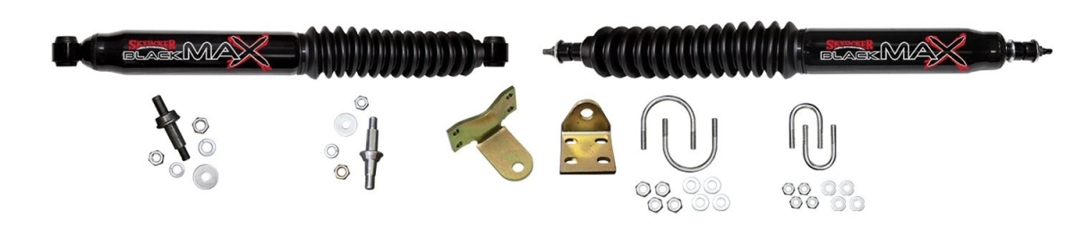 8255 Dual Steering Stabilizer Kit for GMC &Chevy Pickups, Black