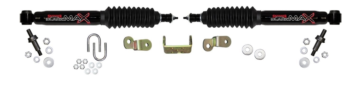 8298 Dual Steering Stabilizer Kit for Chevy & GMC HD Pickups & SUVs - Black
