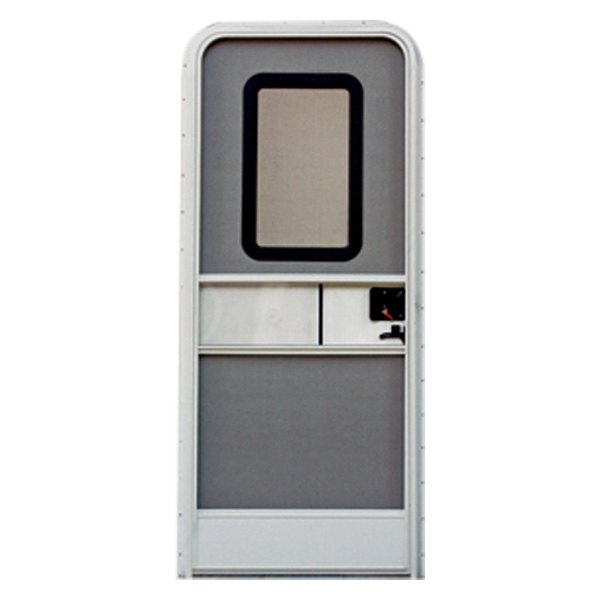Square Entrance Door - White - 26 x 78 in. - Durable RV Access