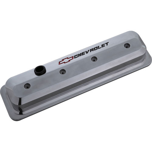 Chevrolet Valve Covers Recessed Emblem - Polished