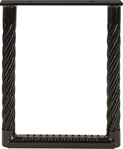 Black Powder Coated Cable Type Truck Step - 15 x 12 x 1.38 Inch Deep