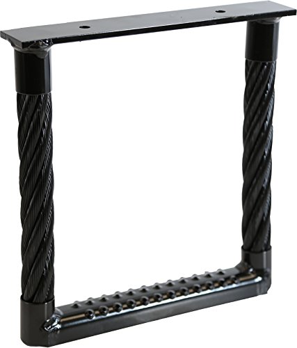Black Powder Coated Cable Type Truck Step - 12 x 12 x 1.38 Inch Deep