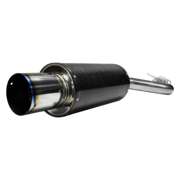 Carbon-Ti Series Cat-Back Exhaust System with Single Rear Exit - 304 Stainless Steel for 2003-2006 Mitsubishi Evolution