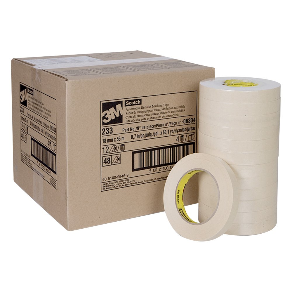 Picture of 3M 06334 18 x 55 x 48 mm Automotive Refinish Masking Tape