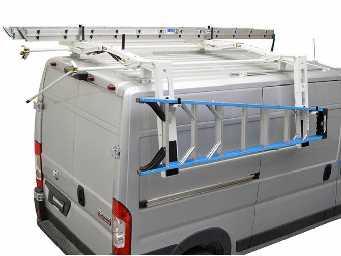 B&S Single Drop Down Ladder Rack for Mechanism Low Roof