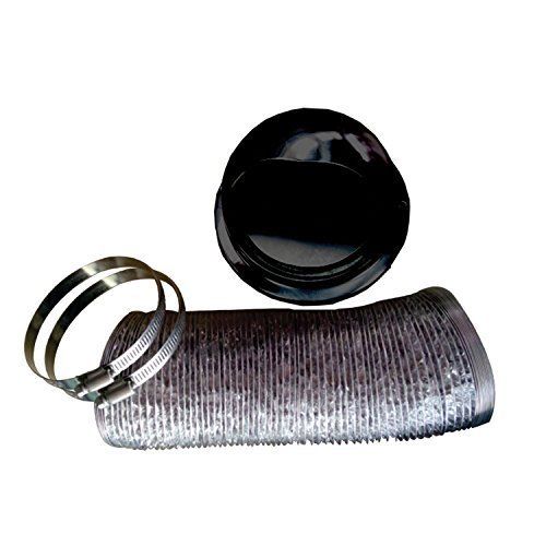 P7J-181065 Stainless Steel  Outside Vent Kit with Damper, Black