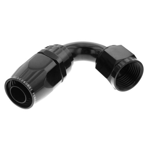 120 Deg End Fitting -6 AN Hose, Black