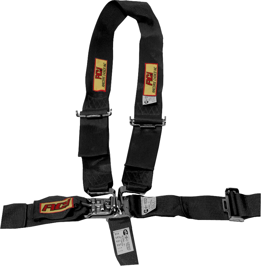 R25-9411D 3 ft. Latch & Link Wraparound Racing Harness, Black