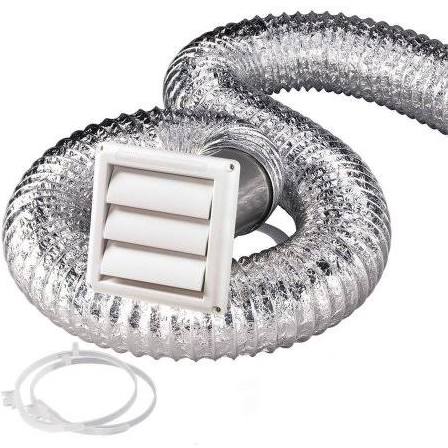 4 x 5 ft. Outside Dryer Vent Kit, White