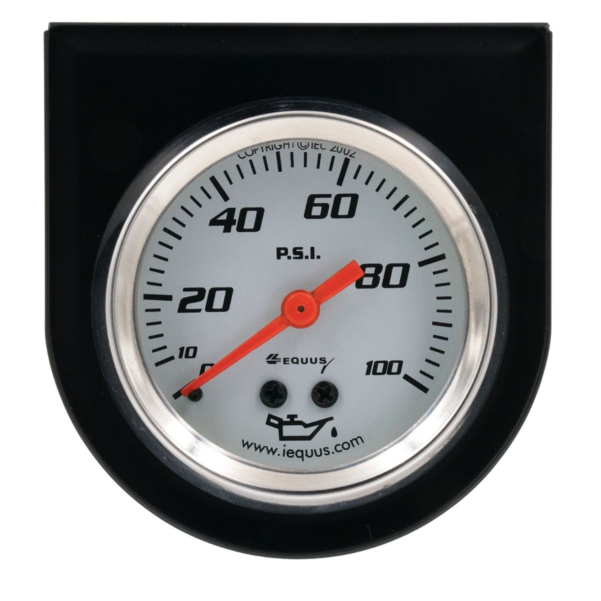 2 in. White Oil Press Gauge