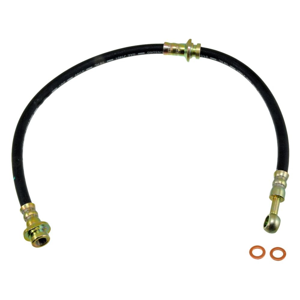 Dorman D18-H380761 Front Passenger Side Brake Hydraulic Hose for 1996-2004 Nissan Pathfinder, Black