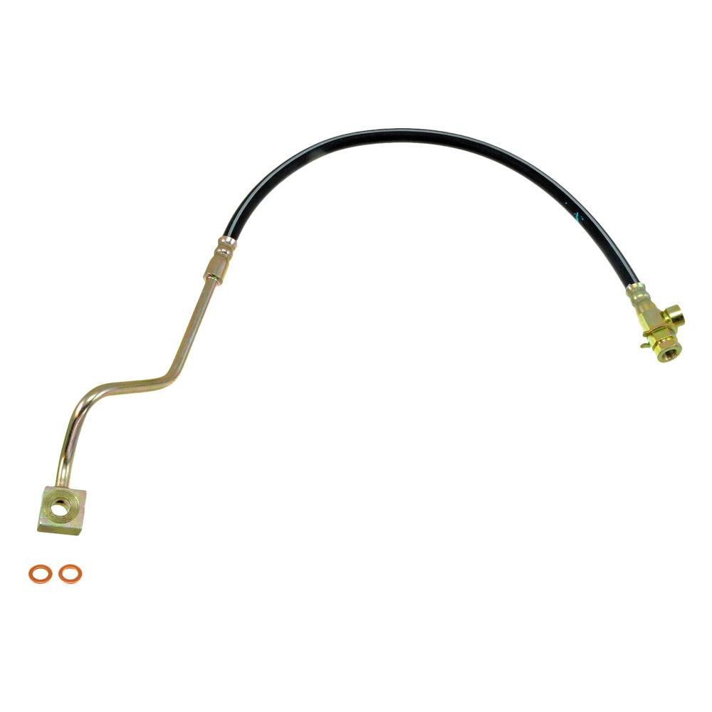 Dorman D18-H381184 Front Driver Side Brake Hydraulic Hose for 1999-2004 Ford F350 Super Duty, Black