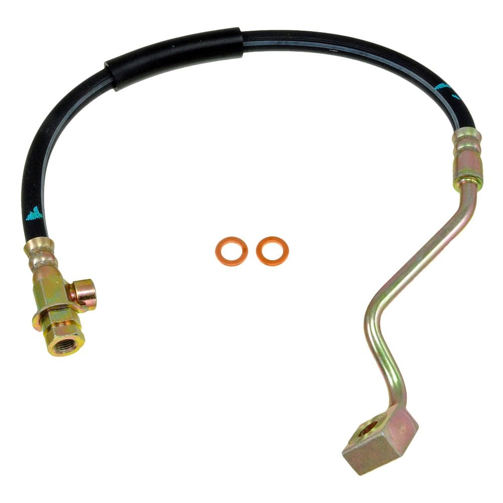 Dorman D18-H381280 Front Driver Side Brake Hydraulic Hose for 1999-2001 Ford F250 Super Duty, Black