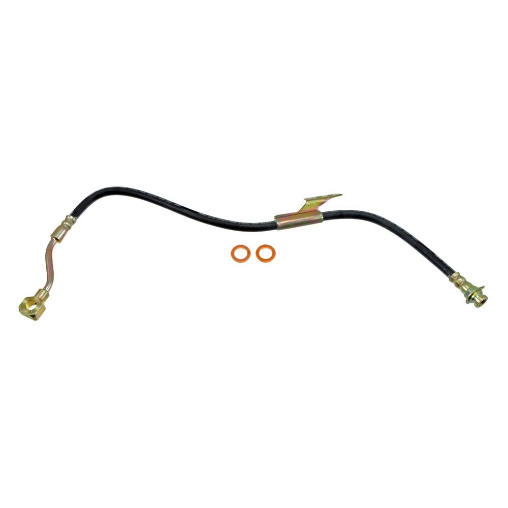Dorman D18-H38621 24.02 in. Front Passenger Side Brake Hydraulic Hose for 1988-1999 Chevrolet C1500, Black