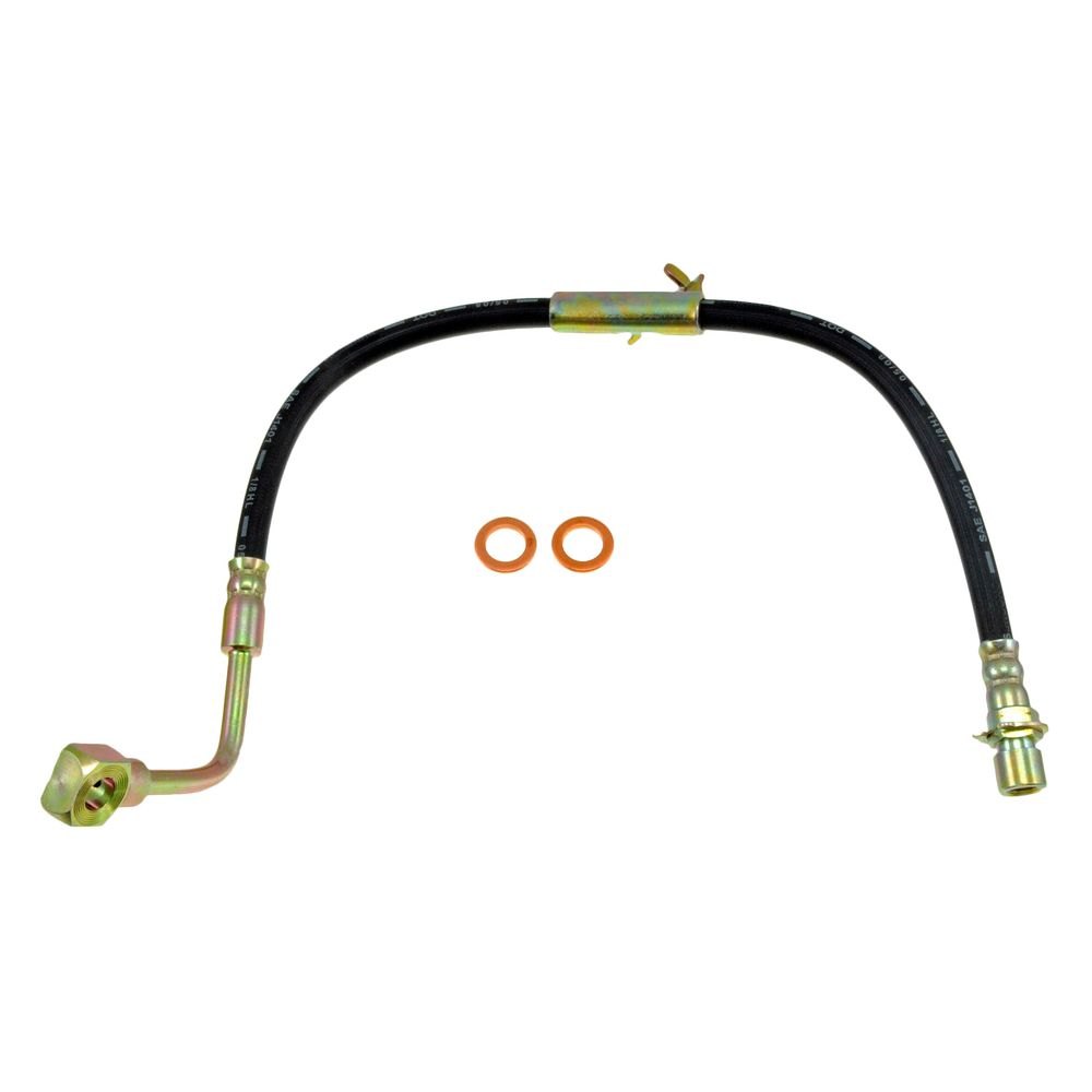 Dorman D18-H38870 20 in. Front Passenger Side Brake Hydraulic Hose for 1995-1997 Chevrolet Blazer, Black
