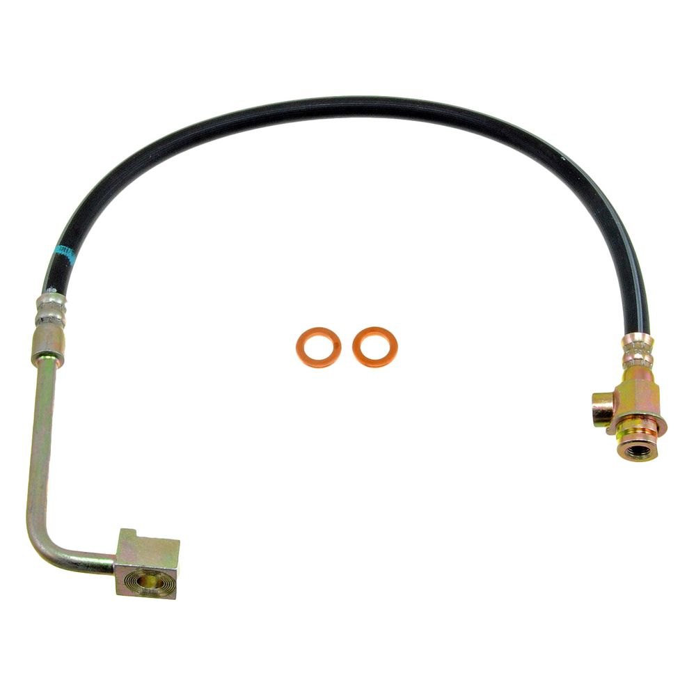Dorman D18-H38898 21.88 in. Front Driver Side Brake Hydraulic Hose for 1990-1994 Ford F250, Black