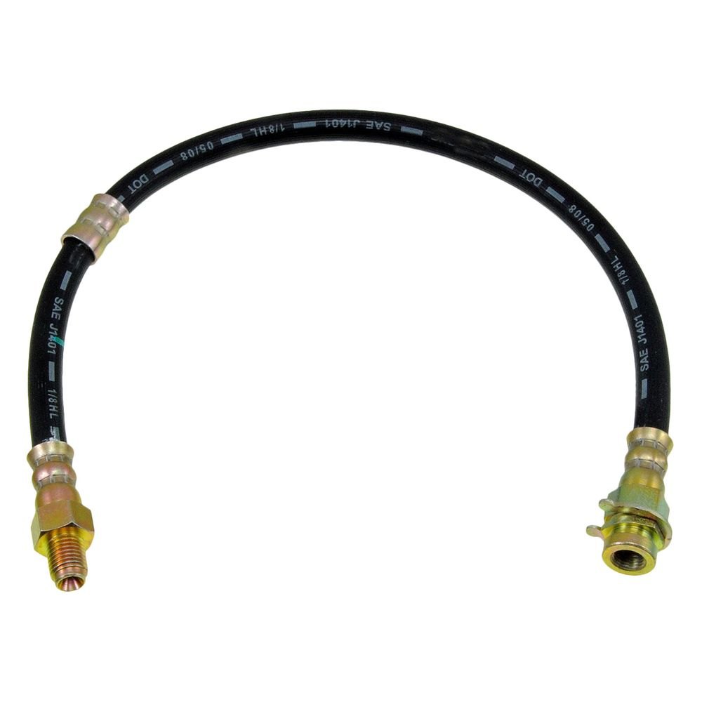 17.5 in. Front Driver Side Brake Hydraulic Hose for 1967-1978 Cadillac Eldorado, Black
