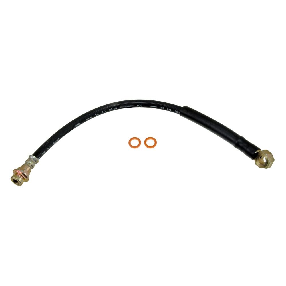 Dorman D18-H98912 15.5 in. Front Driver Side Brake Hydraulic Hose for 1979-1981 Chevrolet Camaro, Black