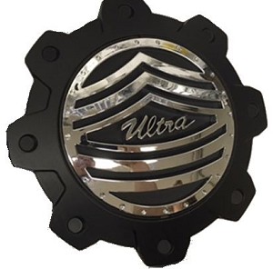 U12-A899855B Chrome Logo Cap Kit, Black
