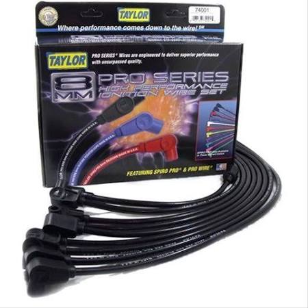 T64-74001 8 mm 8 Cycle Spiro-Pro Universal Spark Plug Wire Sets for 1994-2005 Chevrolet Astro, Black