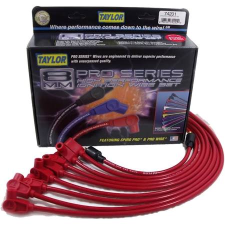 T64-74201 8 mm Spiro-Pro Universal Spark Plug Wire Sets for 2003-2006 Ford Focus, Red
