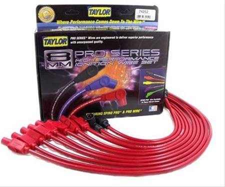 T64-74252 8 mm Spiro-Pro Universal Spark Plug Wire Sets for 2003-2009 Toyota 4Runner, Red